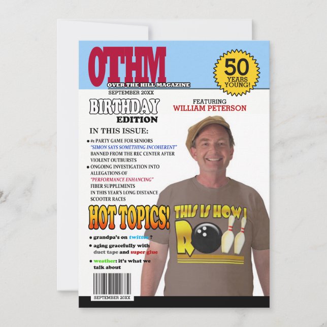 Invitation Au-dessus de la colline 50e anniversaire Invitatio (Devant)