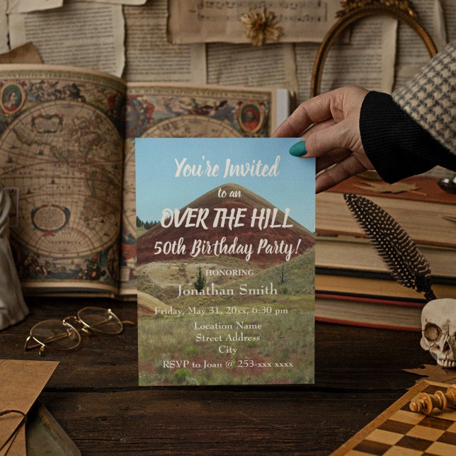 Invitation Au-dessus de la colline 50e fête d'anniversaire (In Situ)