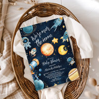 Au-dessus de la lune Baby shower céleste Marine