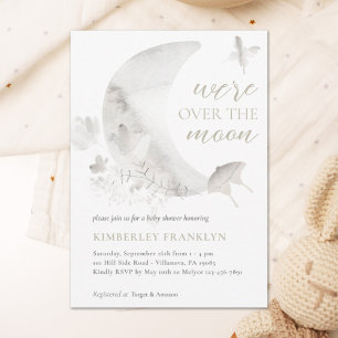 Invitation Au-dessus de la lune Boho Baby shower neutre de ge