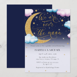 Invitation Au-dessus de la lune, la fête de la révélation de