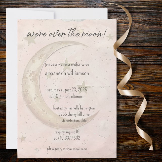 Invitation Au-dessus du Baby shower de Bohême de la Lune (Créateur téléchargé)