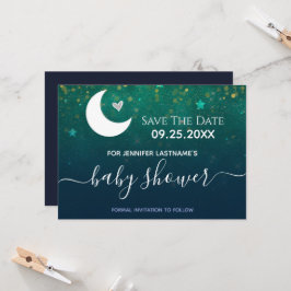 Invitation Au-dessus du Baby shower de la Lune Économisez l'i