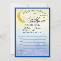 Au-dessus du Baby shower de la Lune remplir d'invi