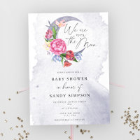 Au-dessus du Baby shower des fleurs de lune