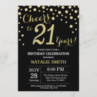 Invitation au diamant du 21e anniversaire de Black