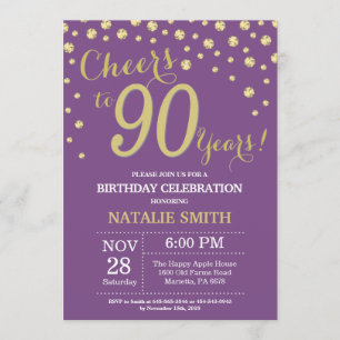 Invitation au diamant du 90e anniversaire de Purpl