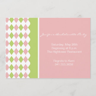 Invitation au diamant rose et vert