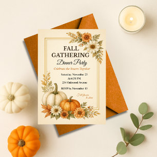 Invitation au dîner de la fête automnale