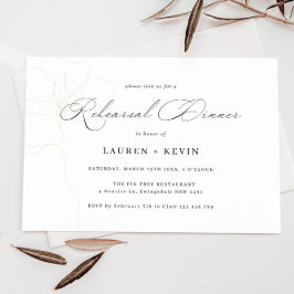 Invitation au dîner de la répétition Rose illustré