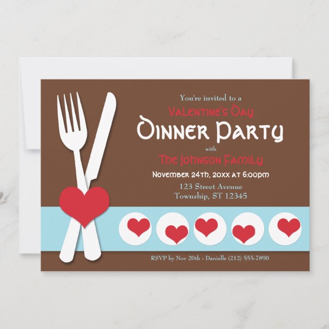 Invitation au dîner de la Saint-Valentin à Fork &  (Devant)