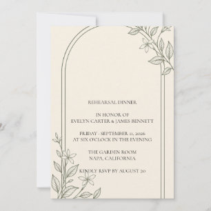 Invitation au dîner de répétition botanique d'oliv