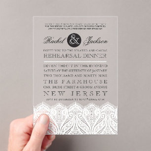 Invitation au dîner de répétition Country Rustic L
