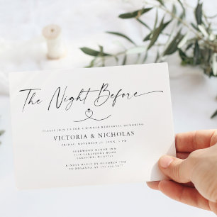 Invitation au dîner de répétition de la veille