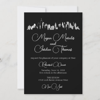 Invitation au dîner de répétition de la vue sur la