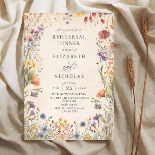Invitation au dîner de répétition de mariage aux f