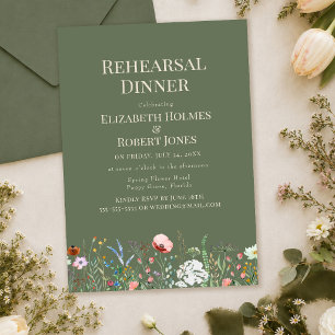 Invitation au dîner de répétition de mariage aux f