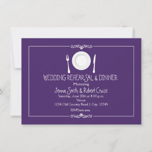 Invitation au dîner de répétition de mariage viole