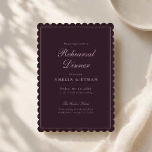 Invitation au dîner de répétition de Plum Noir Est