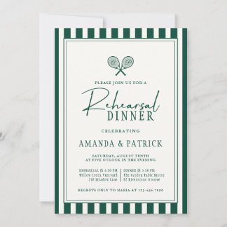 Invitation au dîner de répétition de tennis