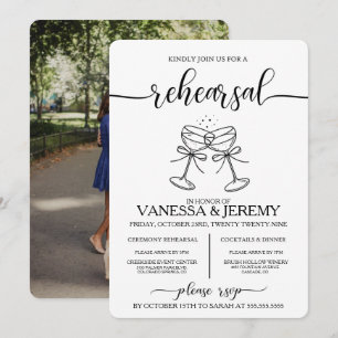 Invitation au dîner de répétition des boissons et 