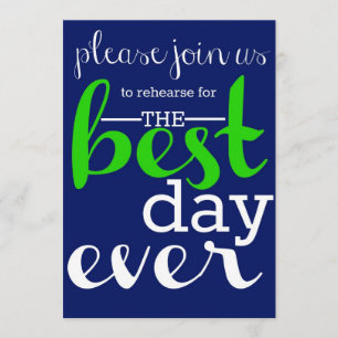 Invitation au dîner de répétition Mariage