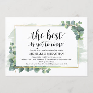 Invitation au dîner de répétition Mariage Eucalypt