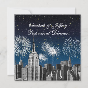 Invitation au dîner de répétition NYC ESB Skyline