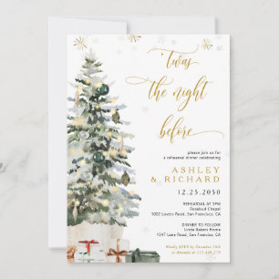 Invitation au dîner de répétition sous le sapin de