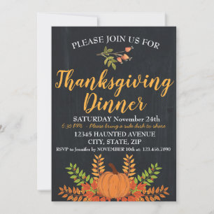 Invitation Au Dîner De Thanksgiving