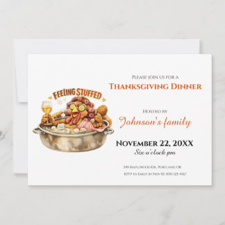 Invitation au dîner de Thanksgiving