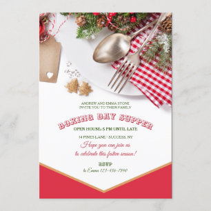 Invitation au dîner du Boxing Day de Noël