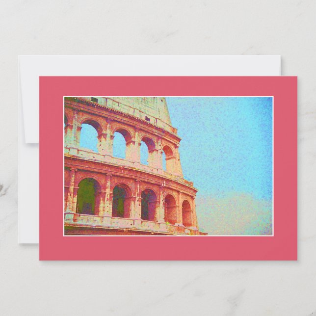 Invitation au dîner italien - Colisée Rome (Devant)