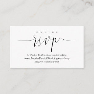 Invitation au dîner mariage, Pièce RSVP en ligne C