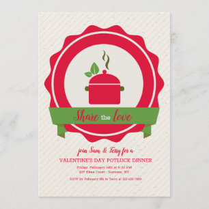 Invitation au dîner Potluck