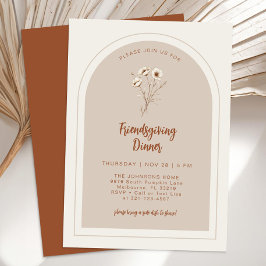 Invitation au dîner Terracotta Floral Friendsgivin