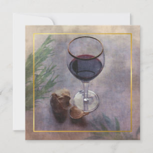 invitation au dîner vin et ail