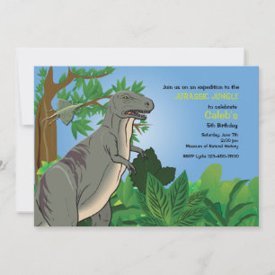Invitation au dinosaure de la forêt T-Rex
