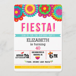 Invitation au Fiesta Mexican Party