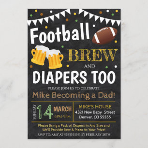 Invitation Au Football Et Au Baby shower De La Biè