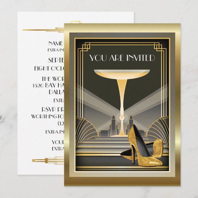 Invitation au Gala Contemporain Deco Evénement 3 (Devant / Derrière)