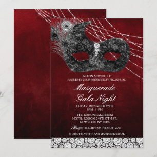 Invitation au gala de masquerade d'affaires d'entr
