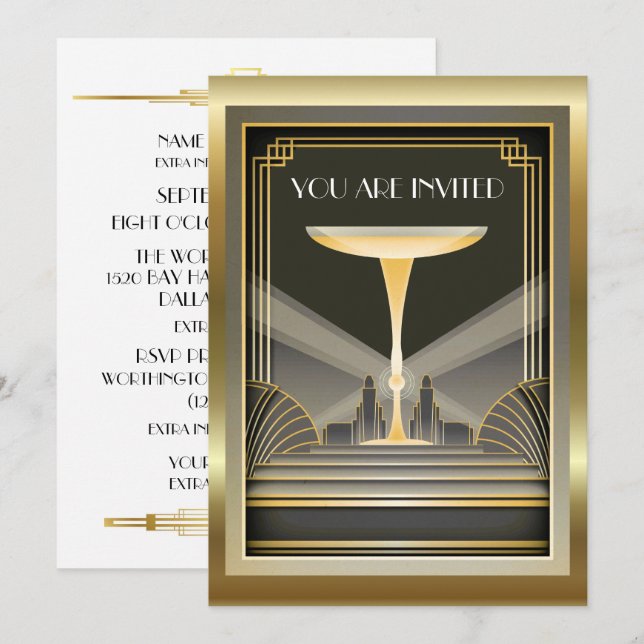 Invitation au Gala Deco Contemporain Evénement 2 (Devant / Derrière)
