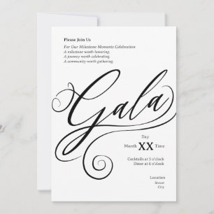 Invitation au gala du jalon