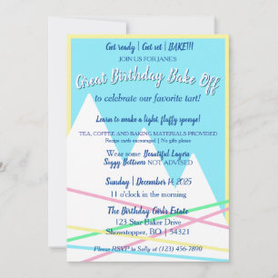 Invitation au Grand Concours de Pâtisserie d'Anniv