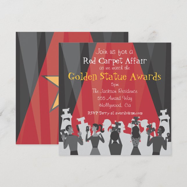 Invitation au Hollywood Movie Award (Devant / Derrière)