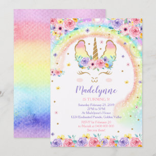 Invitation au Llamacorn arc-en-ciel - Llamacorn