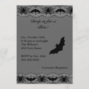 Invitation au lustre noir et aux chauves-souris à 