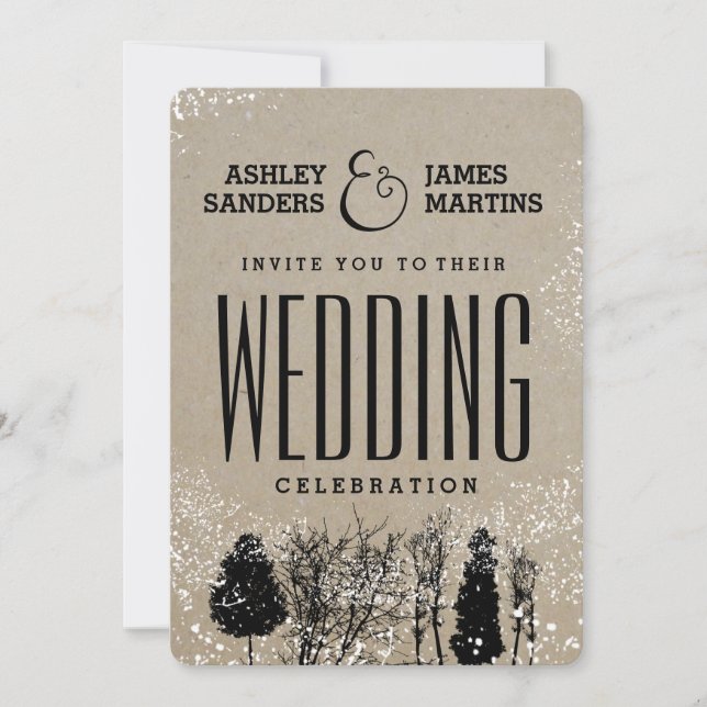INVITATION AU MARIAGE CAMPAGNARD RUSTIQUE (Devant)