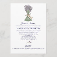 Invitation au mariage dans le jardin de la campagn